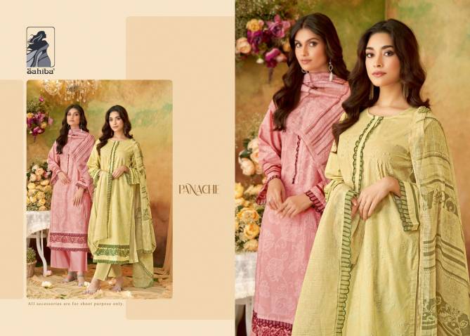 Panache By Sahiba Embroidery Printed Cotton Dress Material Wholesale Price In Surat